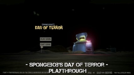 Spongebob's Day of Terror - Playthrough (short Spongebob horror fan game)