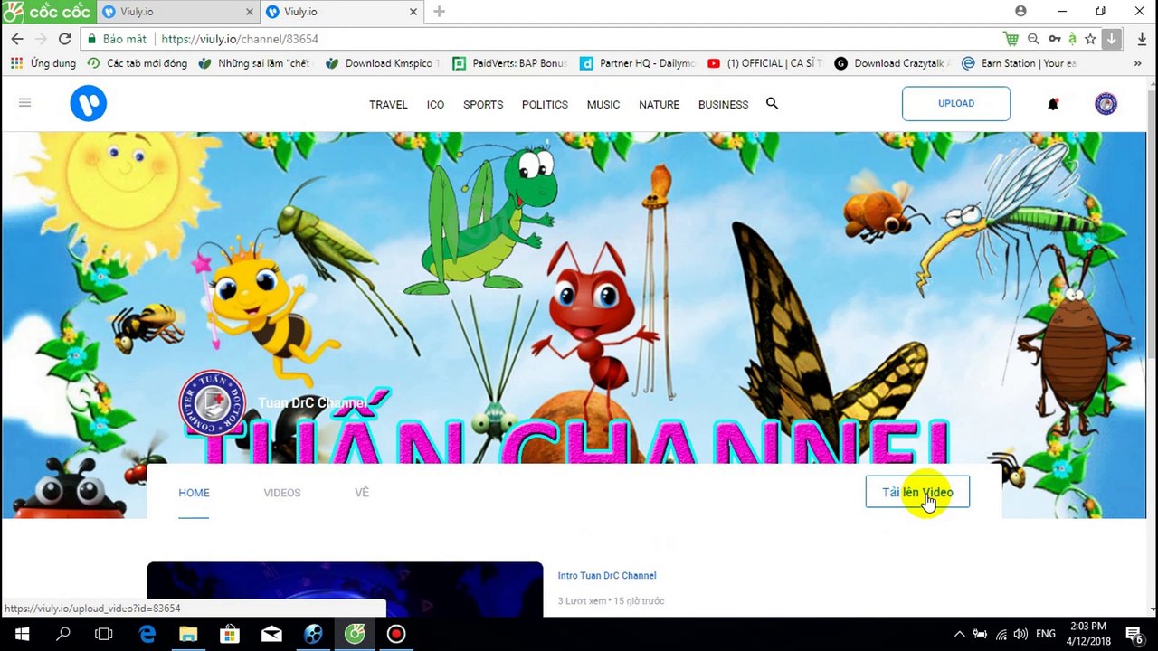 Upload video kiếm tiền giống như YOUTUBE với trang viuly