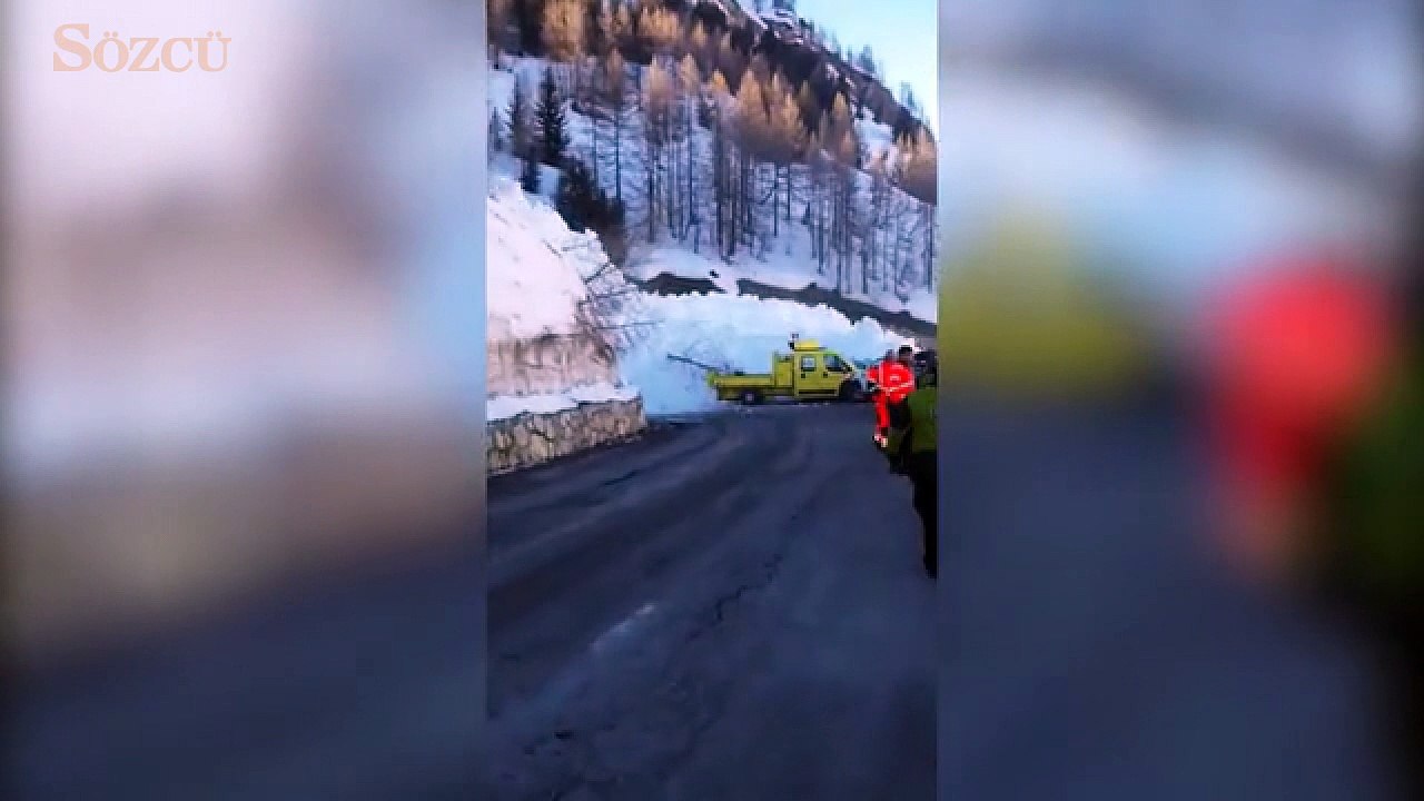 İşçiler çığ altında kalmaktan son anda kurtuldu