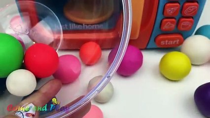 Play Doh Colors with Just like Home Microwave Learn Colors and Cooking Disney Charers For Kids