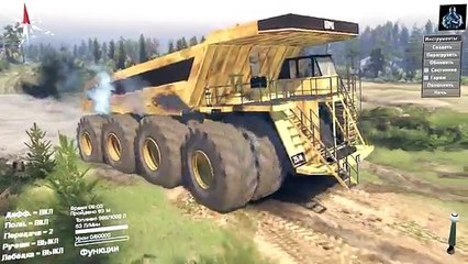 SpinTires Caterpillar 257M 8x8 Large Dump Truck