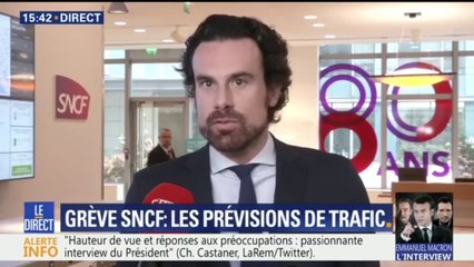 "Pour demain le taux de déclaration de grévistes est d'environ 38%", annonce la SNCF