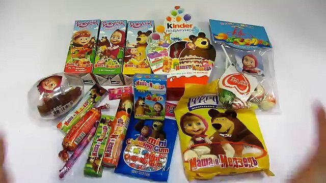 Set Masha and the Bear Kinder Surprise! Набор Маша и Медведь Киндер Сюрприз