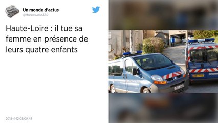 Haute-Loire. Il tue sa femme sous les yeux de leurs quatre enfants.