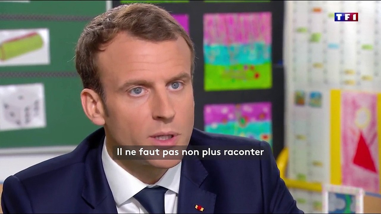 Poux, "carabistouilles", bureaux rangés... Ces détails vous ont (peut-être) échappé lors de l'interview de Macron sur TF1