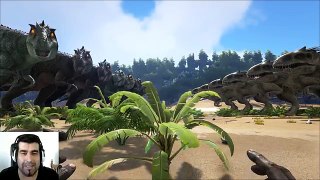 ARK Survival Evolved INDOMINUS REX MOD VS Giganotosaurus Batalla Dinosaurios ARENA español