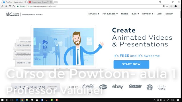 AULA 1 | CURSO DE POWTOON | Apresentação do PowToon e dos modos de apresentação do software
