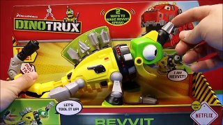 Dinotrux Talking Reptool Revvit Dinosaur Trucks Dreamworks Vehicle Unboxing, Review By WD Toys