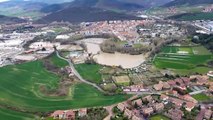 Las inundaciones de Navarra a vista de pájaro