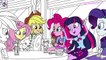 My Little Pony Coloring Book - Equestria Girls Conversation Coloring Page