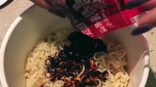 Spicy Korean Noodle Challenge | TINA TRIES IT