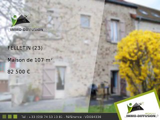 Maison A vendre Felletin 107m2