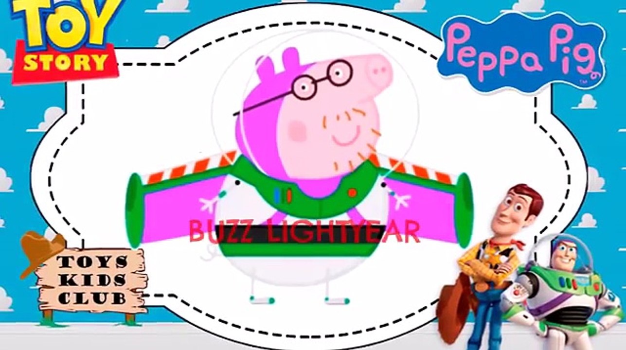 FAMÍLIA PEPPA PIG DISFARCE TOY STORY COMPLETO EM PORTUGUÊS!