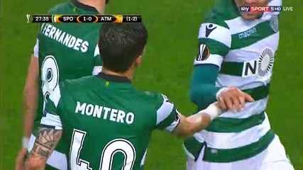 Fredy Montero Goal HD - Sporting	1-0	Atl. Madrid 12.04.2018
