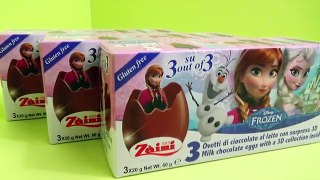♥ Disney Frozen 3D Surprise Eggs Zaini/Kinder Elsa Anna Olaf Kristoff (New Frozen 3D Figures)