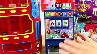 Playing With a Candy Vending Machine and M&Ms Toy Slot Machine Game