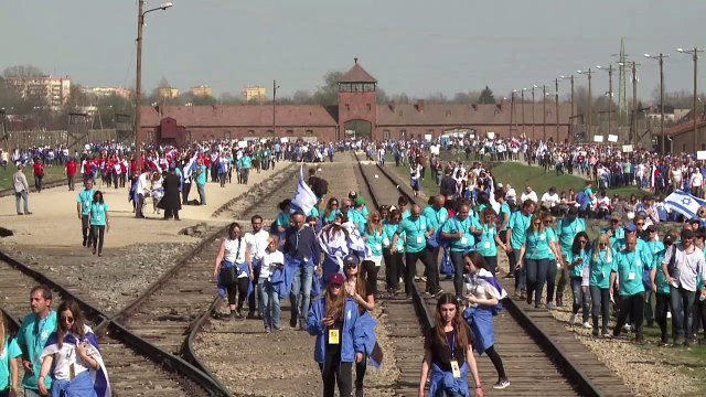 March of the Living in Auschwitz-Birkenau extermination camp