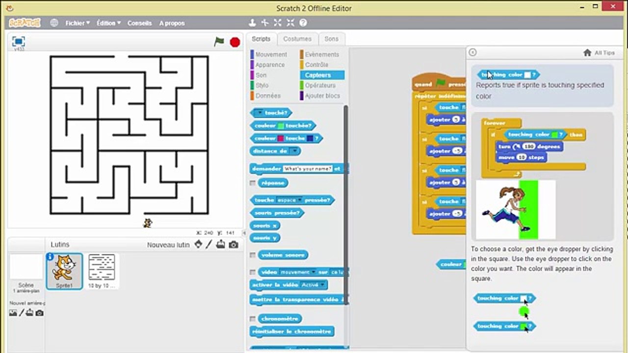 Tutorial Scratch : Jeu de labyrinthe (Scratch Maze)