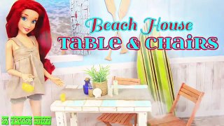 DIY - How to Make: Doll Beach House Table & Chairs Set - Handmade - Doll - Crafts