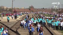 Marche des Vivants dans le camp d'Auschwitz-Birkenau
