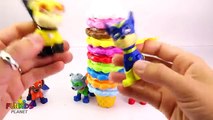 Learning Videos for Children: Paw Patrol Skye & Chase Ice Cream Stacking Candy with Rubble