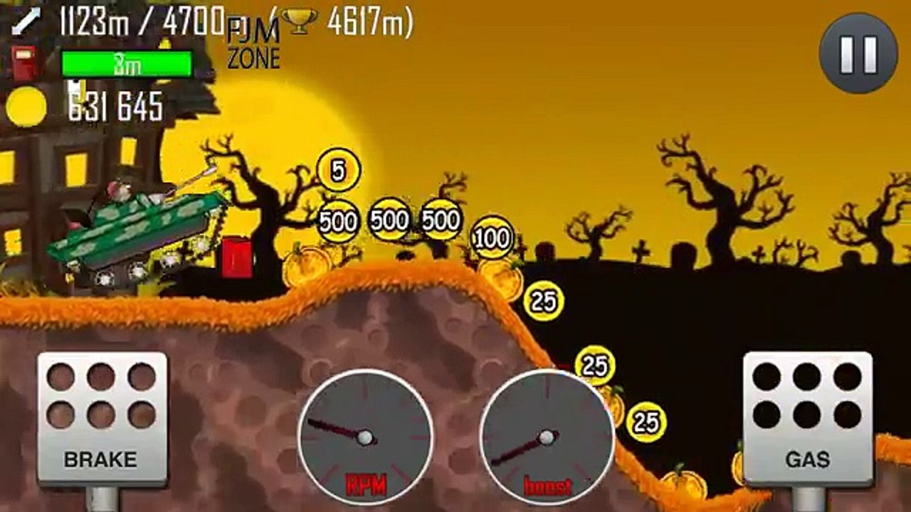 Hill Climb Racing / Haunted / Tank / Embrujado / Tanque