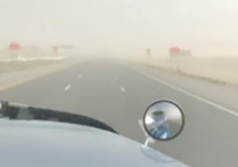 Dust Storm Washes Over Interstate 10 in Casa Grande