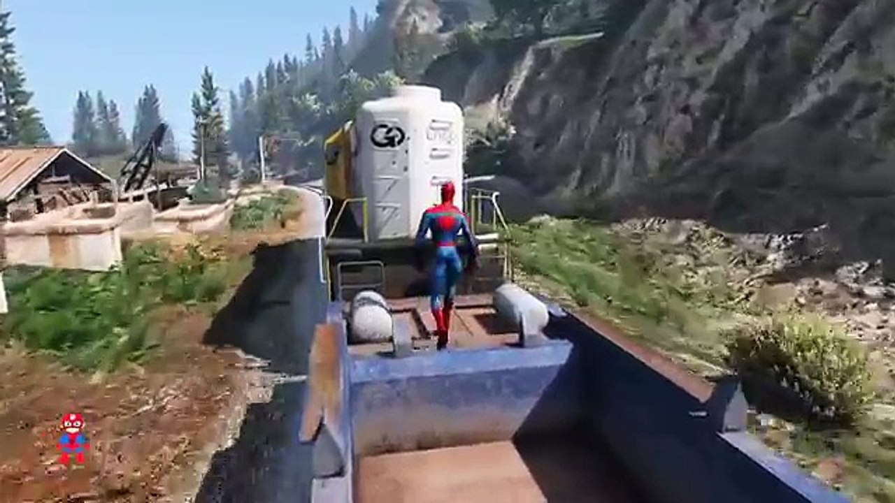 Lightning McQueen and Train for Kids - Spiderman in Cartoon for Children with Nursery Rhymes SHS