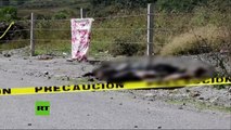 PRIMERAS IMÁGENES: Hallan 11 cuerpos decapitados y quemados en México