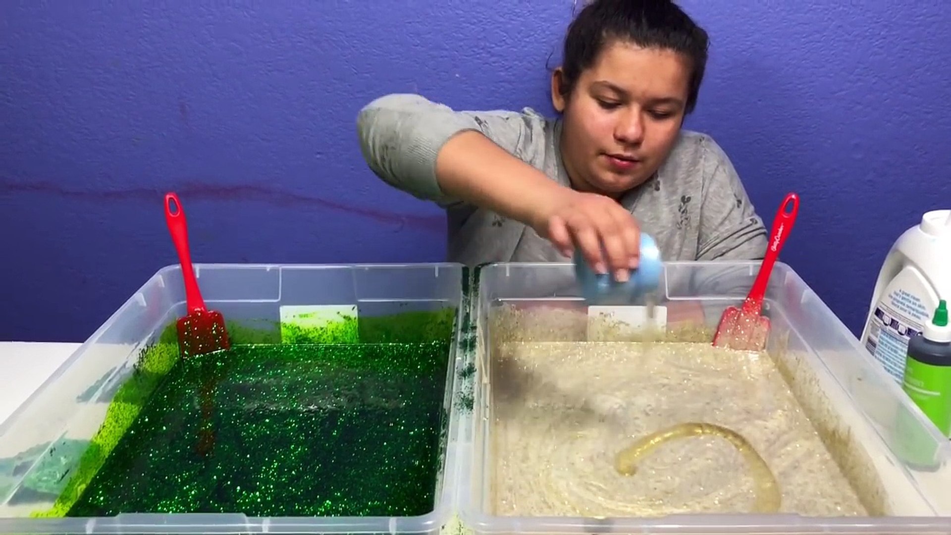 ⁣1 GALLON OF ST. PATRICK’S DAY SLIME VS 1 GALLON OF ST. PATRICK’S DAY SLIME - MAKING GIANT SLIME