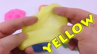 DIY Colors Glitter Slime Foam Clay Stick Icecream Learn Colors Slime Kinetic Sand Balls