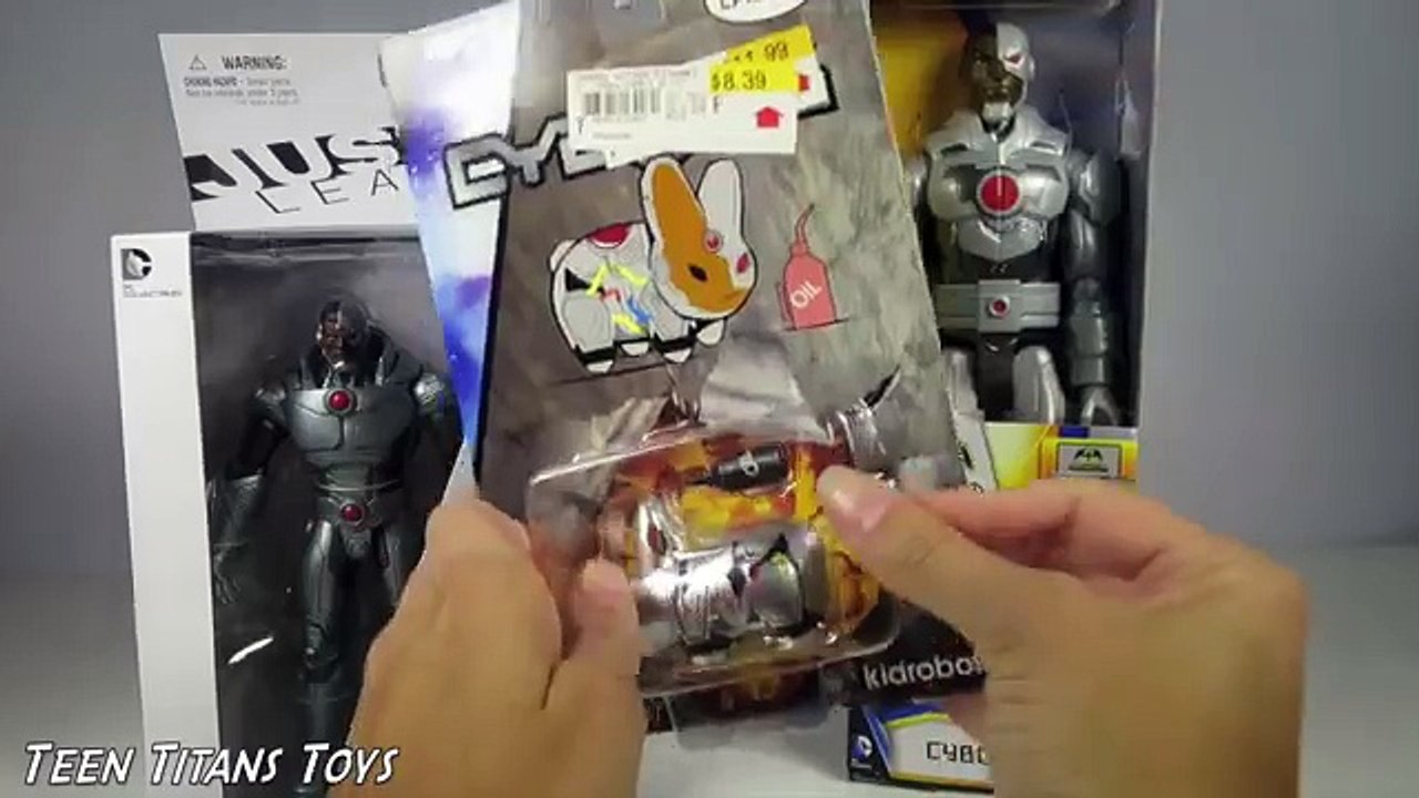 TEEN TITANS Collection Cyborg Toys Teen Titans, Labbit Cyborg Kidrobot & Batman Unlimited Cyborg
