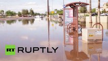 La lluvias torrenciales golpean la capital de Arizona