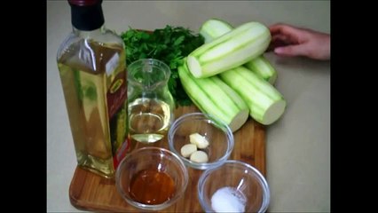 Рецепт- Волшебный кабачок (быстрый маринад для кабачков)
