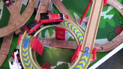 Thomas and Friends Wooden Play Table James and New James Playtime | Playing with Trains
