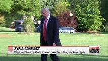 President Trump softens tone on potential military strike on Syria