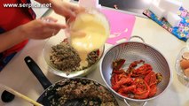 Musaka od pečenih paprika i mlevenog mesa