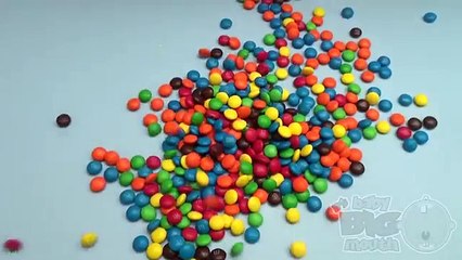 The Baby Big Mouth Show! Best of Learn Colours with Surprise Eggs and a M & M Rainbow! Part 4