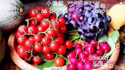 Food girl -  Birthday cake fruit by beautiful girl - フルーツで誕生日のケーキを作る