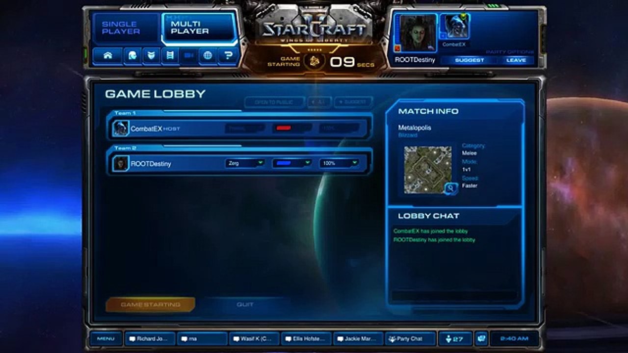 ROOTDestiny (Z) vs. CombatEX (P) [Game 4] - Starcraft 2 Grudge Match
