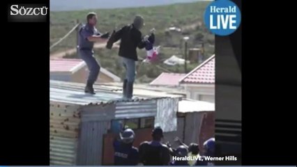 Bebeğini çatıdan attı!