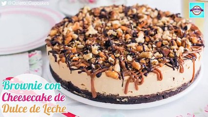 Brownie con Cheesecake de Dulce de Leche | Quiero Cupcakes!