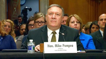 Pompeo appears at secretary of state confirmation hearing