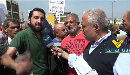 اعتصام المياومون وجباة الاكراء على طريق القصر الجمهوري...