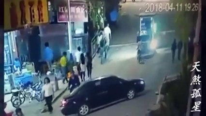 Semi-truck crashes into a group of people on the road