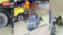 Pamje të frikshme nga shpërthimi i një çisterne nafte, humb jetën një person (360video)