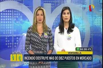Ventanilla: incendio destruye más de diez puestos en mercado