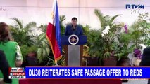 President #Duterte reiterates safe passage offer to Reds