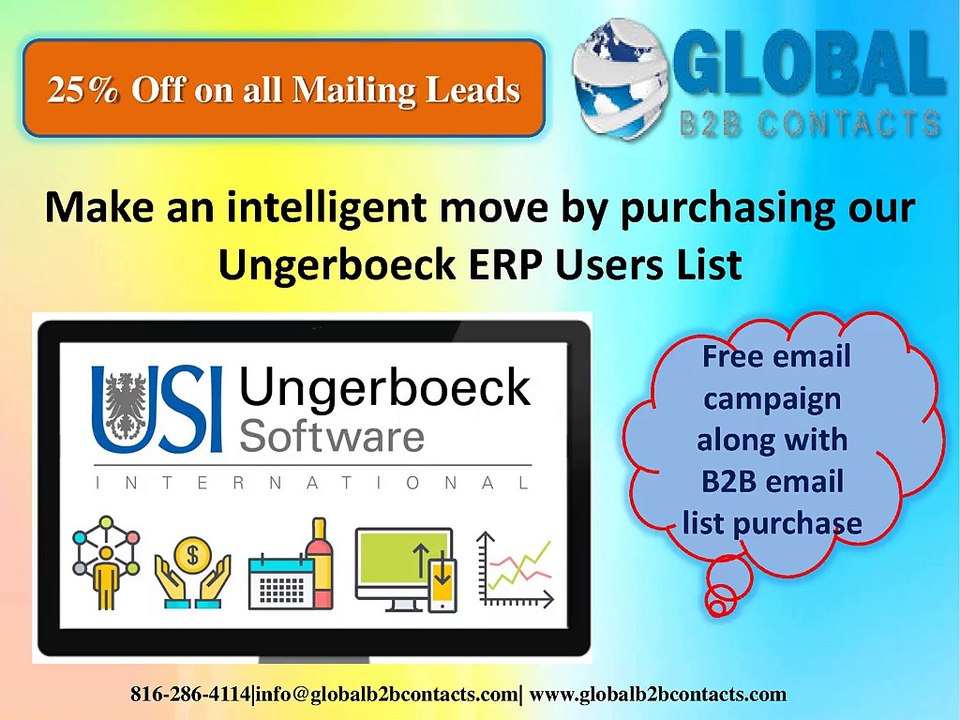 Make an intelligent move by purchasing our Ungerboeck ERP Users List