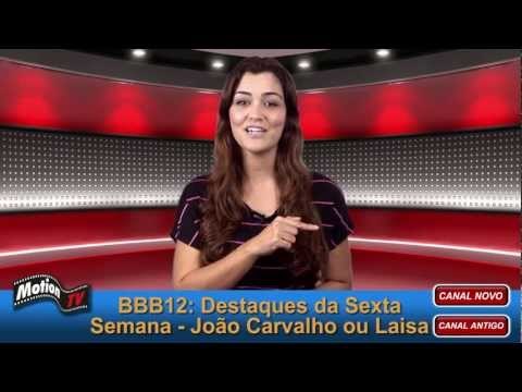 BBB12 Sexta Semana: Paredão João Carvalho X Laisa - Reviravolta - Fael líder - Rafa briga com JC.